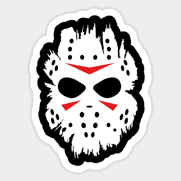 Jason Mask Sticker by gastaocared